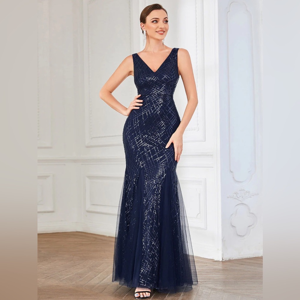 Elegant Navy Gown